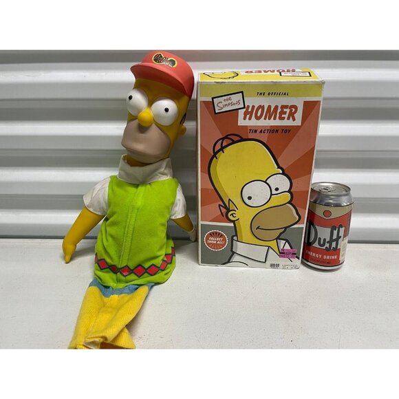 2002 Rocket USA The Simpsons HOMER SIMPSON WIND-UP TIN TOY Collectible NEW - Picture 1 of 10